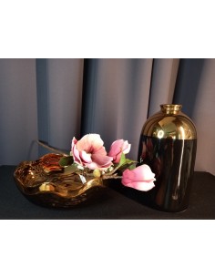 WAZON CERAMICZNY CZARNO ZŁOTY 2