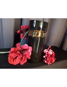 WAZON CERAMICZNY CZARNO ZŁOTY