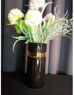 WAZON CERAMICZNY CZARNO ZŁOTY 2