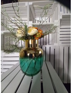 WAZON ZIELONY POZŁACANY