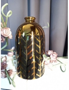 WAZON CERAMICZNY CZARNO ZŁOTY 2